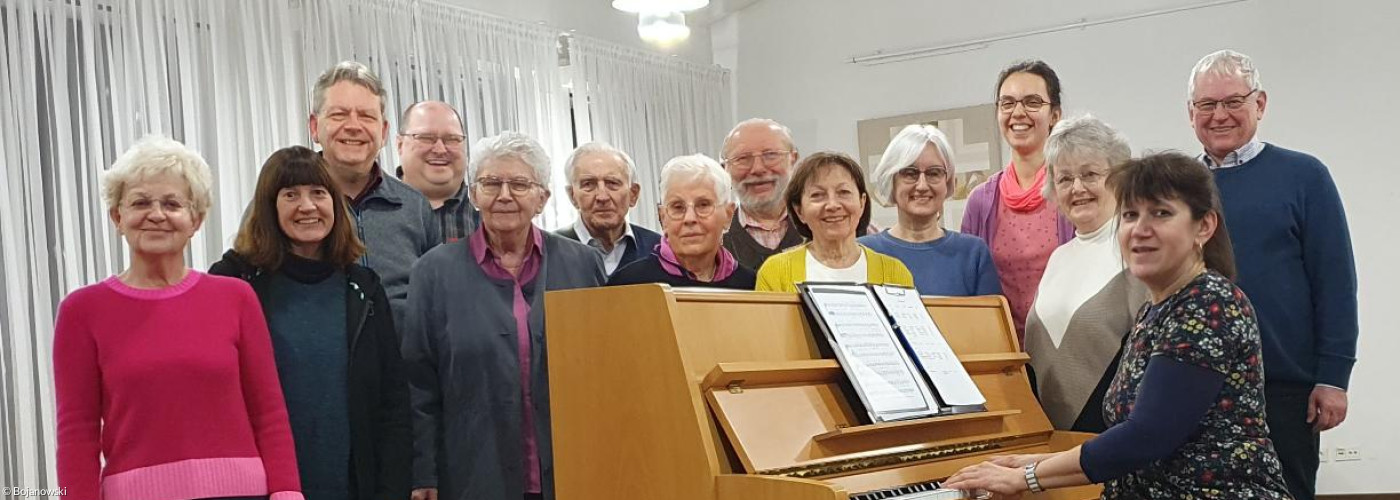 Der Kirchenchor der Erlöserkirche bei der Probe