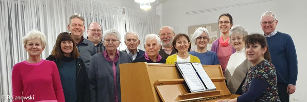 Der Kirchenchor der Erlöserkirche bei der Probe