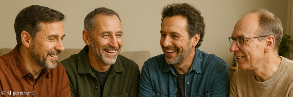 Vier Männer im Gespräch